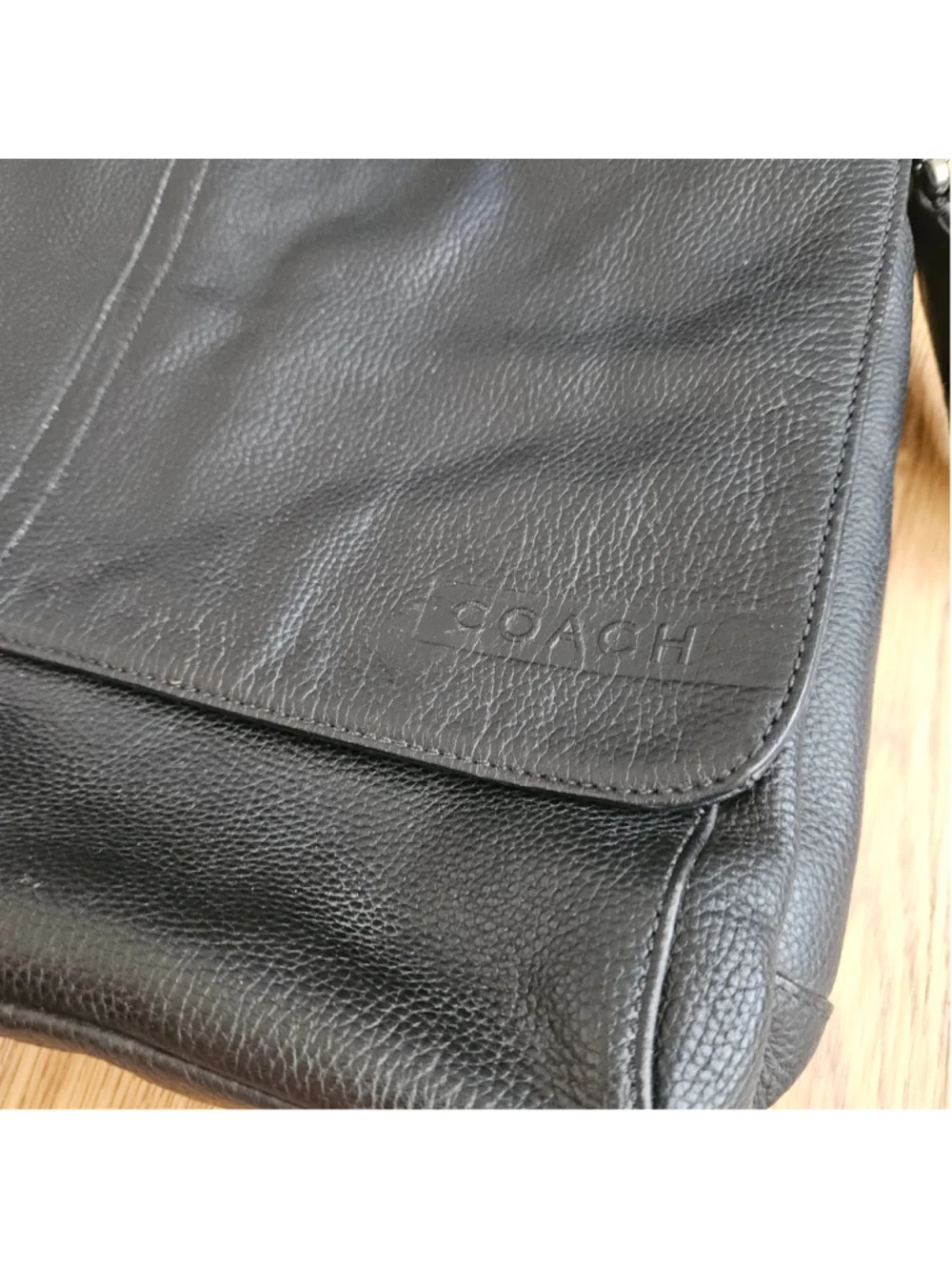 Vintage Coach Camden Messenger Bag Black Leather Laptop